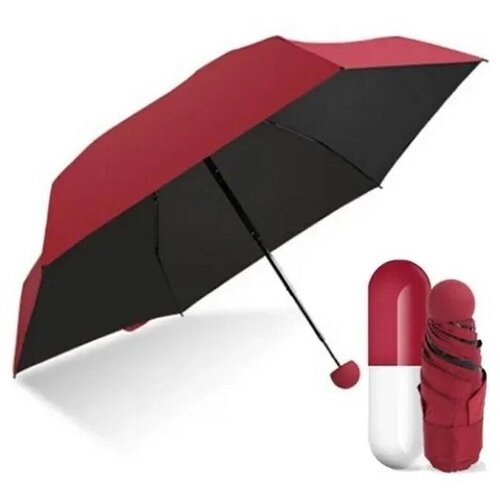 Зонт / зонт в капсуле/ Мини-зонт капсула бордовый