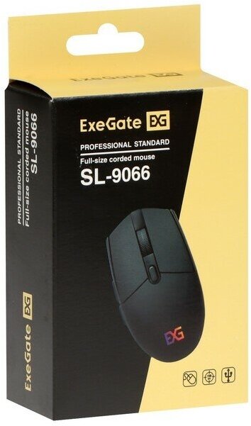Мышь компьютерная ExeGate SL-9066 черная (EX285391RUS)