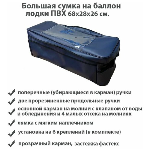 фото Сумка на баллон надувной лодки пвх большая (синий) балтийские паруса