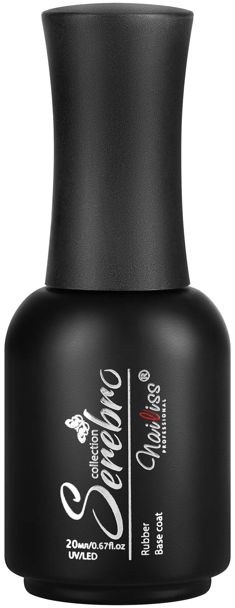 Serebro База для гель-лака Rubber Base Coat для маникюра каучуковая