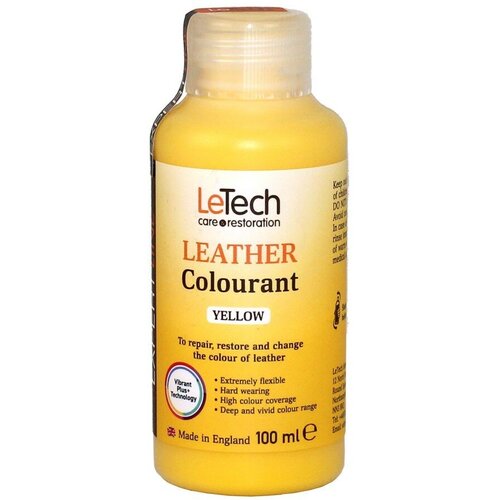 LeTech Краска для кожи Leather Colourant (100 мл, Yellow (желтый))