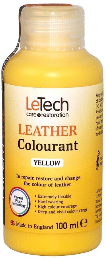 LeTech Краска для кожи Leather Colourant 100 мл Yellow (желтый)