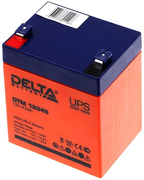 Аккумуляторная батарея DELTA Battery DTM 12045 12В 45 А·ч