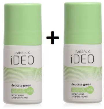 Faberlic Дезодорант-антиперспирант Delicate Green IDEO 2х50мл