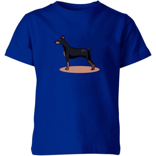 Футболка Us Basic, размер 8, синий детская футболка доберман принт собака 104 темно розовый
