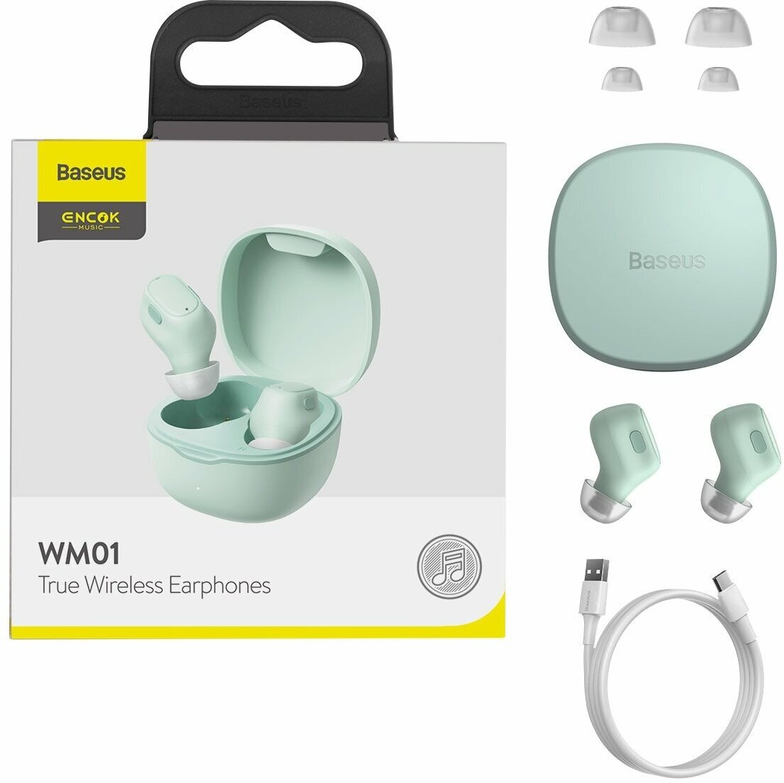 Наушники Baseus Encok WM01 Green NGWM01-06 Green - фото №2