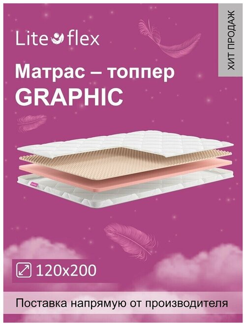 Наматрасник. Топпер Lite Flex Graphic 120х200