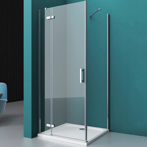 Душевой уголок BelBagno Kraft 100х100 KRAFT-A-12-100-C-Cr-L профиль Хром стекло прозрачное