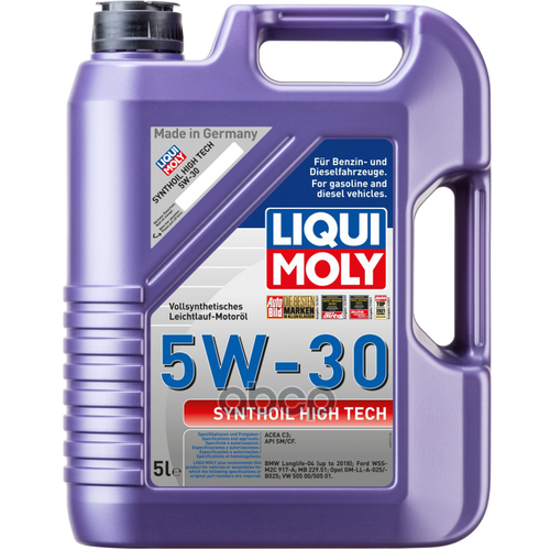 Замена 9077 5w-30 Sm/Cf Synthoil High Tech 5л (Синт.Мотор.Масло) Liqui moly арт. 20959