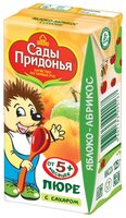 Пюре Сады Придонья яблоко, абрикос (с 5 месяцев) Tetra Pak 125 г, 1 шт.