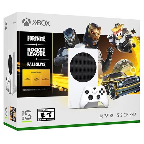 игровая приставка microsoft xbox series s 512 гб silver 512gb Игровая приставка Microsoft Xbox Series S 512 ГБ SSD, Fortnite, Rocket League, Fallguys, белый/черный