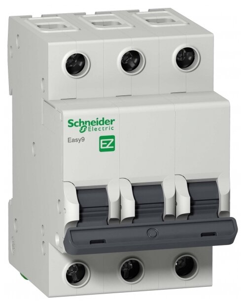 Easy9 EZ9F14310 Автоматический выключатель трехполюсный 10А (4.5 кА, B) Schneider Electric - фото №1