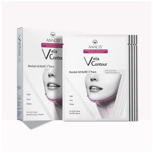 Маска для контура лица Anacis Vela Contour 4D Refill V Pack