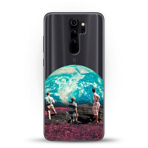 фото Силиконовый чехол вид на землю на xiaomi redmi note 8 pro andy & paul
