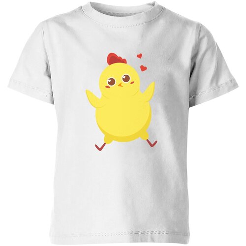 Футболка Us Basic, размер 8, белый детская футболка цыпленок 152 красный