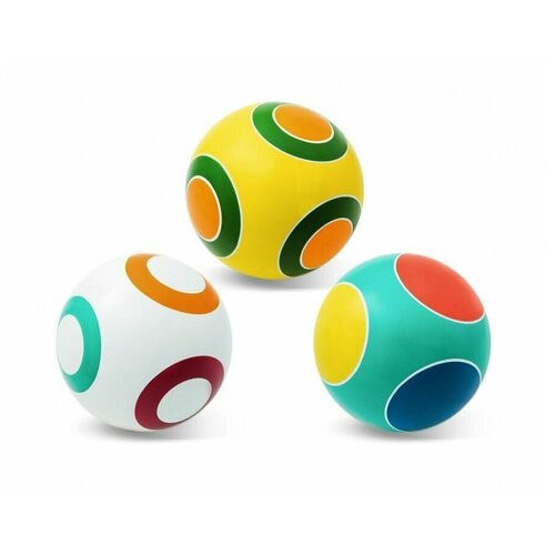 Мяч чебоксарские мячи, Кружочки, детский, ручное окрашивание, 200 мм, 1 шт