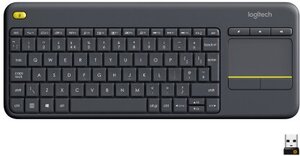 Беспроводная клавиатура с сенсорной панелью LOGITECH Wireless Touch Keyboard K400 Plus Black (920-007147)
