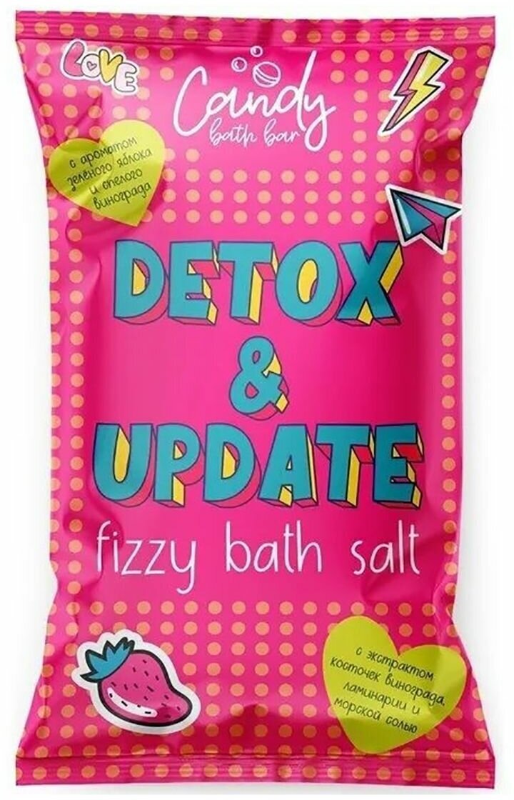 Шипучая соль для ванн Detox & Update - 100 гр.