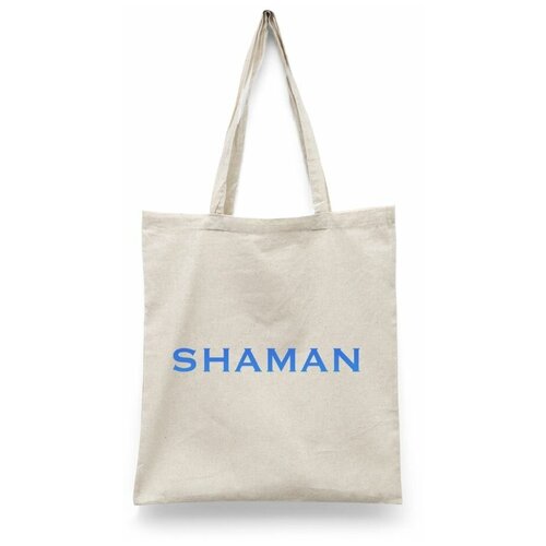 фото Сумка-шоппер унисекс каждому своё "певец/шаман/shaman" черная