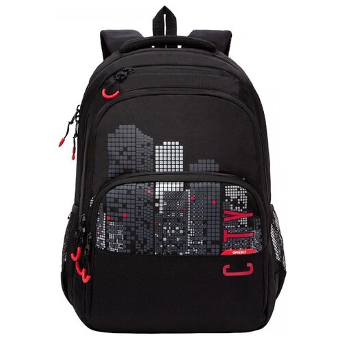 фото Grizzly рюкзак (ru-130-4), черный/красный