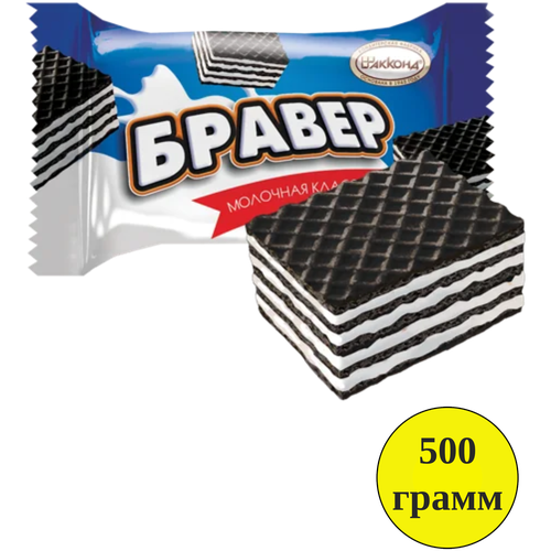 Вафли Акконд Бравер какао и молоко, 500 г