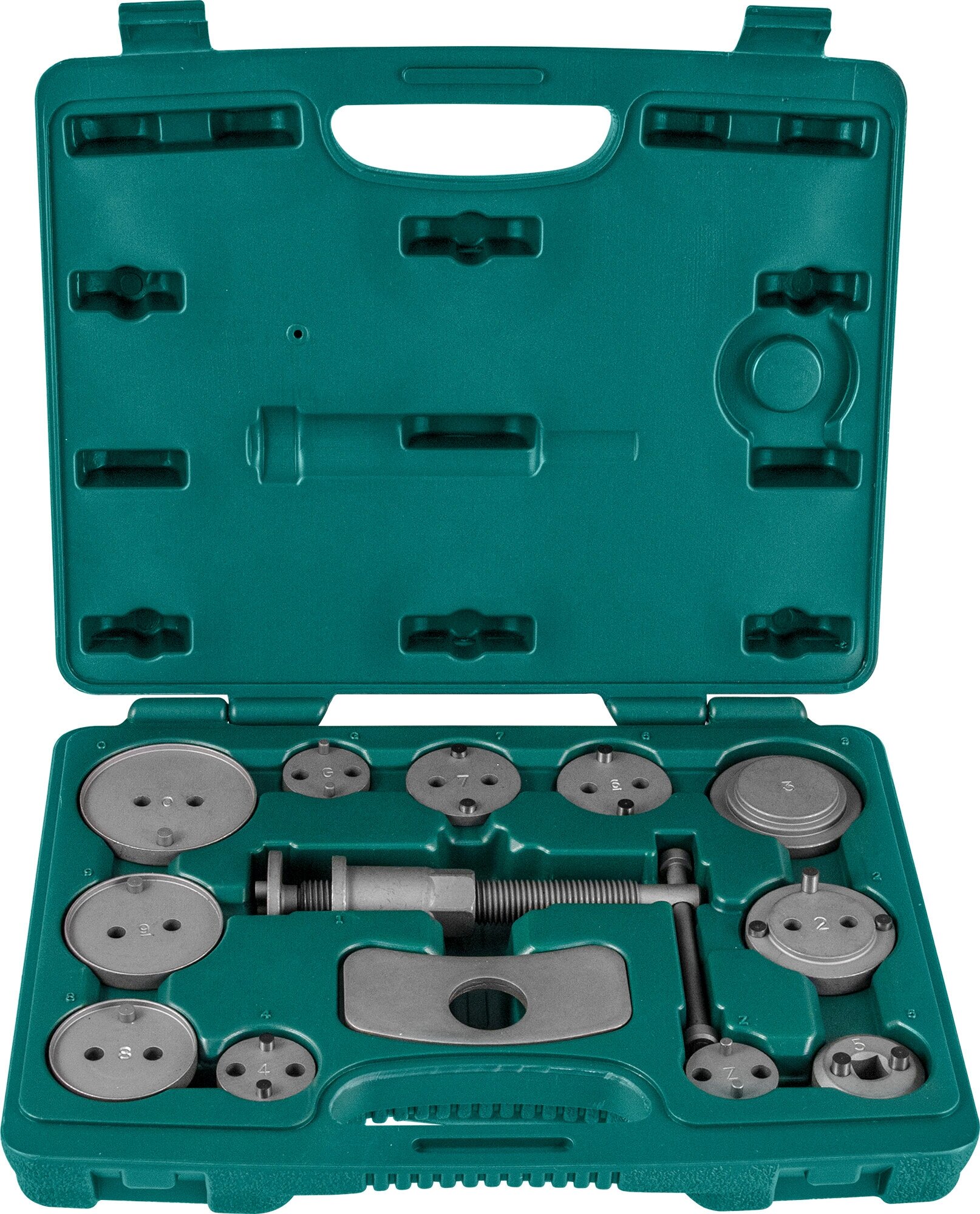 Комплект инструмента для возврата поршней тормозных цилиндров дисковых тормозов 13 предметов AN010001B