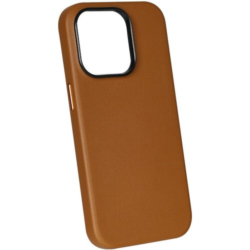 Чехол с MagSafe для iPhone 13 Pro Кожаный (Leather Co)-Коричневый