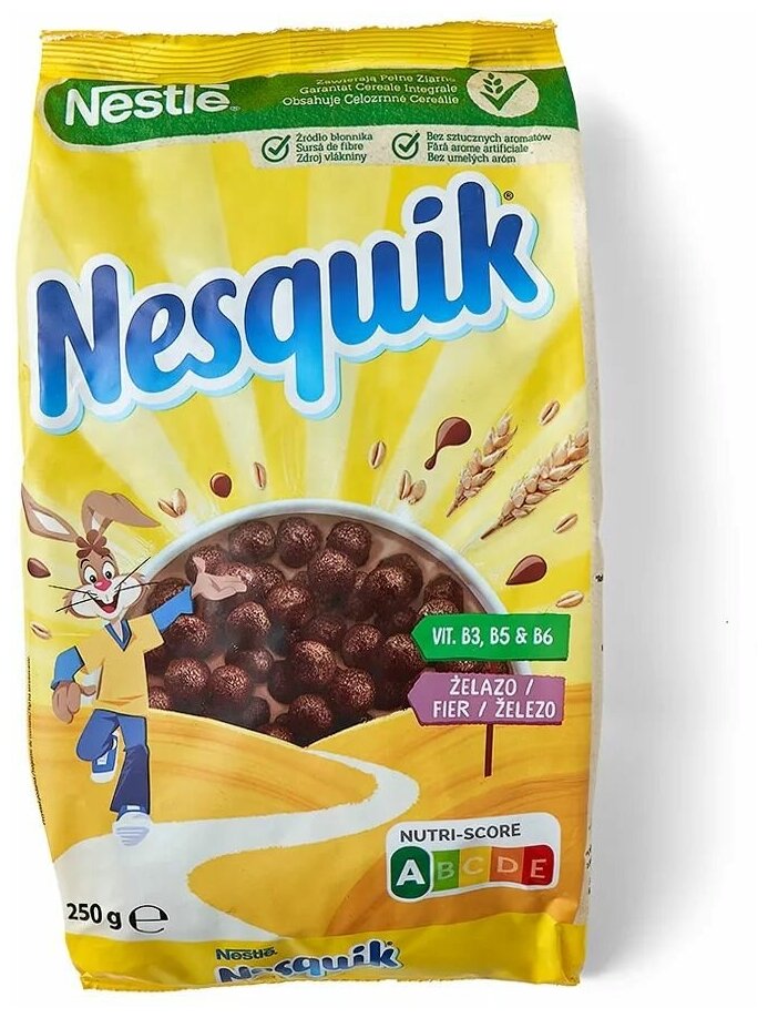 Nestle Nesquik "Шоколадные шарики" готовый завтрак в пакете, 250 г x 2 шт - фотография № 3