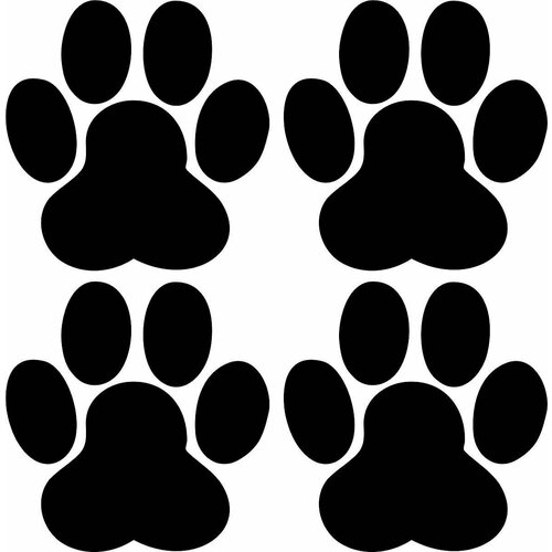 Наклейка лапки черные