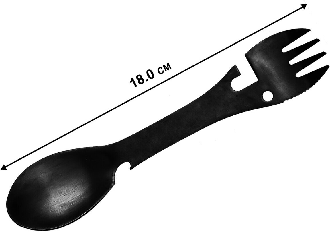 Походная вилка-ложка-открывашка 5-в-1