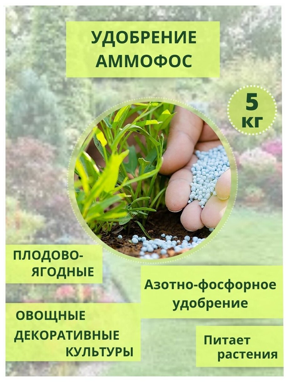 Удобрение Аммофос, 5кг - фотография № 1