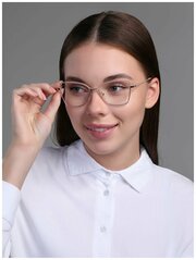 Оправа для очков женская POJJET / Очки без диоптрий коричневые