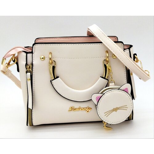 фото Сумка кросс-боди porfetto, фактура гладкая, бежевый