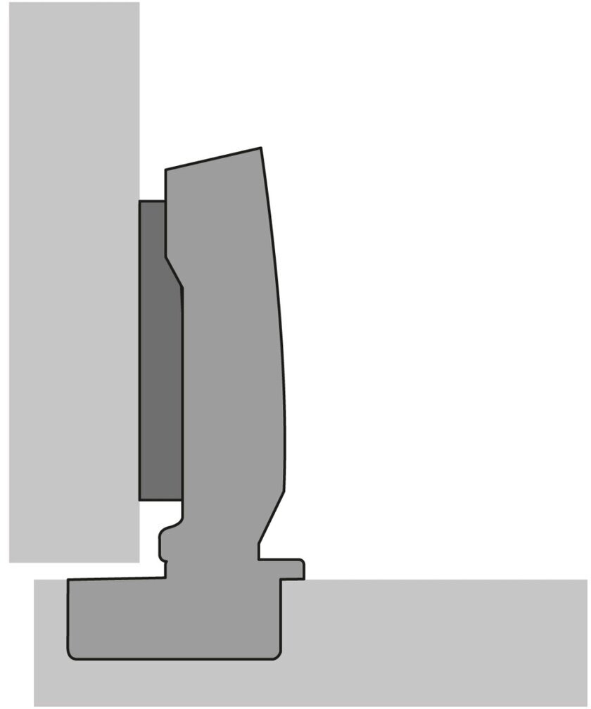 Петля мебельная накладная Hettich Sensys Германия 8645i с доводчиком / открывание 110 градусов (9071205) + монтажная планка + заглушки / Комплект 8шт - фотография № 4