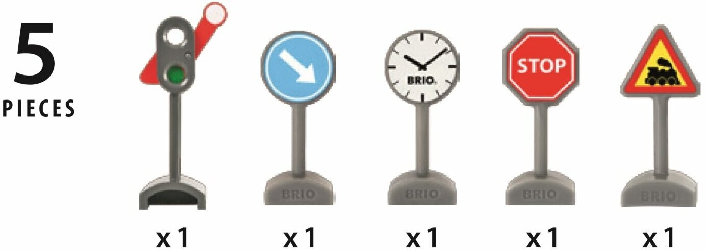 Игровой набор BRIO 5 дорожных знаков