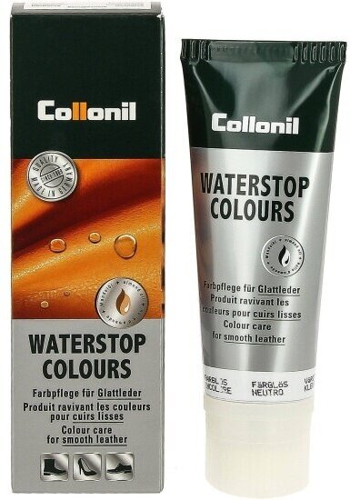 Крем Collonil Waterstop tube защита и уход для гладкой кож, бежевый, 75 ml.