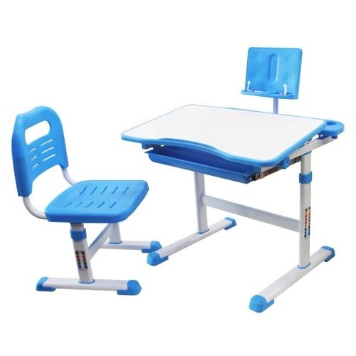 фото Комплект rifforma стул + стол + подставка для книг set-17 70x54 см белый/голубой/голубой