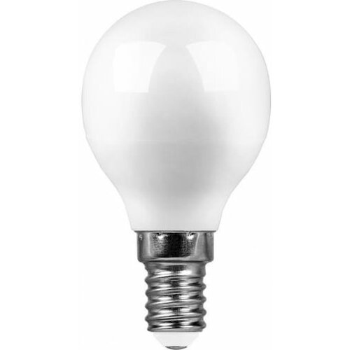 Лампа светодиодная LED 13вт Е14 белый матовый шар (SBG4513) | код 55158 | SAFFIT ( 1шт. )
