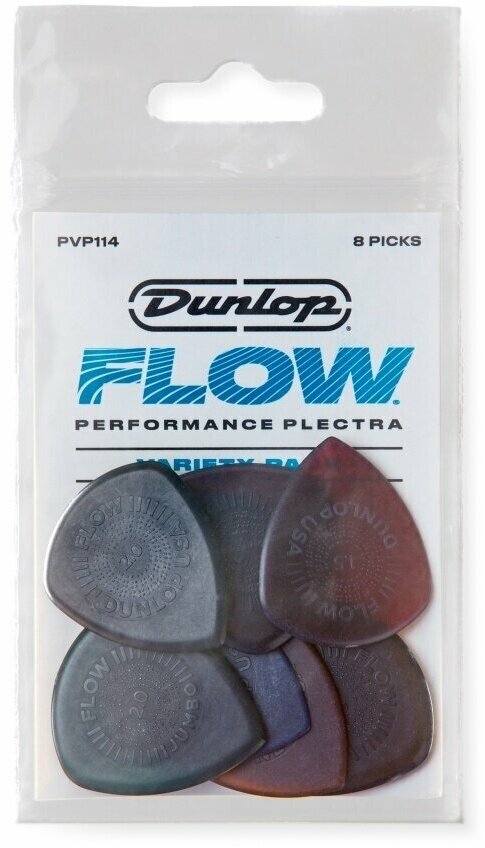 Набор "Flow" медиаторов 8шт, Разная толщина, Dunlop