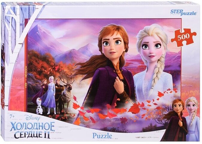 Пазлы Step Puzzle 500 деталей, Холодное сердце 2, Disney (91004)