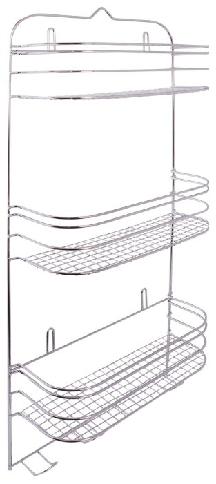 Полка трёхъярусная 29.5x46x11.6 см цвет хром 82172426
