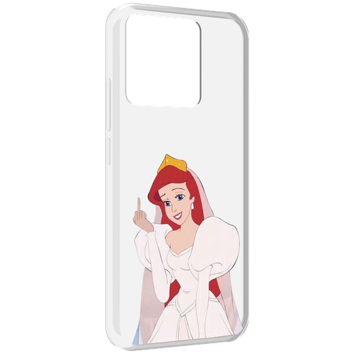 Чехол MyPads принцесса-Русалочка-Ариель женский для Xiaomi Redmi 10A задняя-панель-накладка-бампер