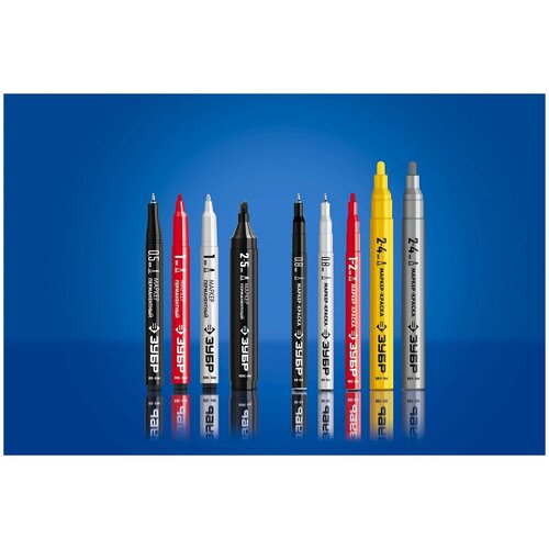 ЗУБР 2-5 мм, клиновидный, черный, Перманентный маркер, профессионал (06323-2)
