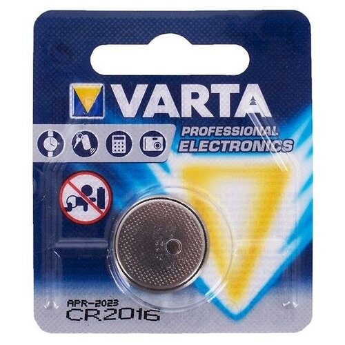 Дисковая батарейка Varta CR2016 Lithium 3V BL1 , 1шт. элемент питания varta cr2320 3v lithium 1 шт