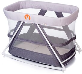 Детская металлическая кровать-колыбель ROCKING CRIB LIGHT GREY