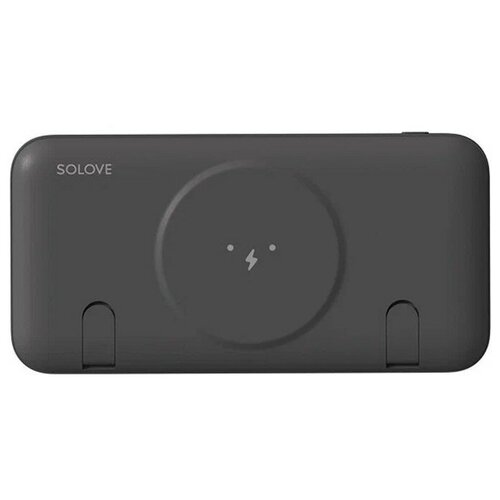 Внешний аккумулятор Power Bank SOLOVE 10000mAh Magnetic MagSafe 20W QC 3.0 PD 3A USB-A *1 + Type-C *1 (W10 black RUS) Черный