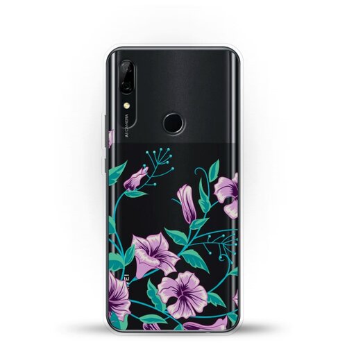 фото Силиконовый чехол фиолетовые цветы на huawei p smart z andy & paul
