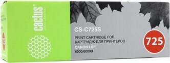 Набор картриджей Cactus CS-C725S-4, черный, 1600 страниц, совместимый для Canon i-SENSYS LBP-6000 series/MF3010