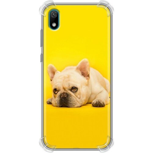 Дизайнерский силиконовый чехол для Хуавей Y5 2019 / Huawei Y5 2019 Собака бульдог силиконовый чехол на honor 8s хонор 8s старинный телефон