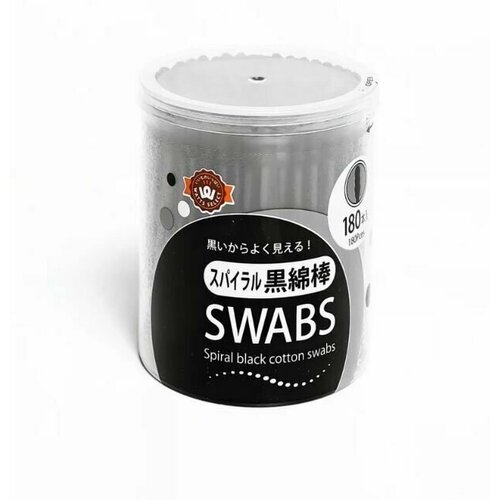 Ватные палочки WATTS черные спиралевидные 180 шт 574₽